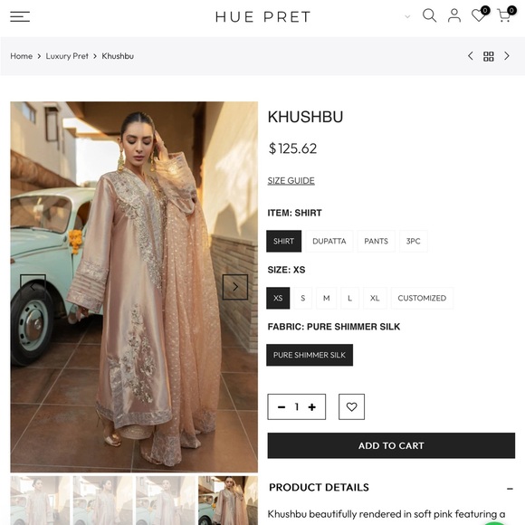 Elegant Embroidered Kaftan Dress - Picture 2 of 3